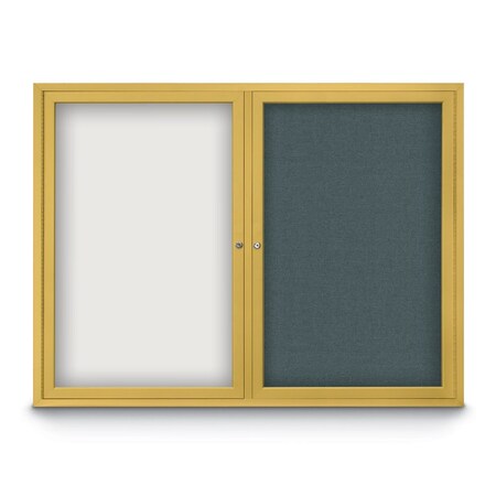 United Visual Products Corkboard, Synthetic Forbo/Satin, 42"x 32" UV4035-SATIN-FORBO